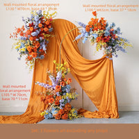 Flowerva Orange Premade-Flower Wedding&Proposal Stage Background Arrangement Set Decoration