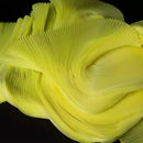 Flowerva Yellow Soft Silk Wrinkled Organza Wedding&Stage Styling Decoration Handmade Dress Designer Fabric