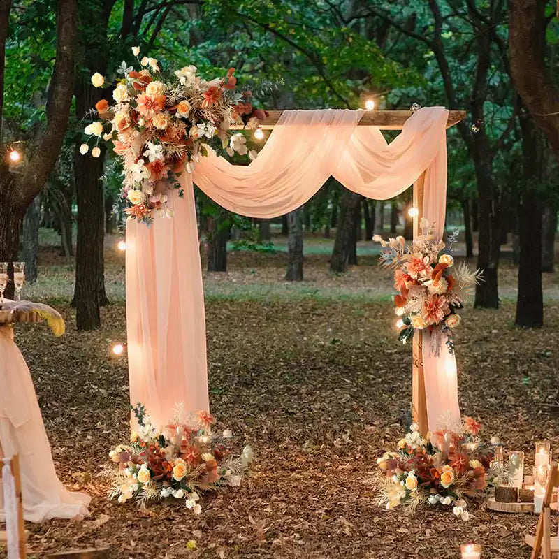 Flowerva Champagne Simulation Floral Props Wedding Stage Background Wall Decoration