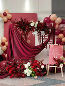 Flowerva Dark Red Wedding Welcome Floral Arrangement Shooting Background Road Guide Simulation Flower