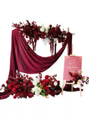 Flowerva Dark Red Wedding Welcome Floral Arrangement Shooting Background Road Guide Simulation Flower