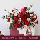 Flowerva Dark Red Wedding Welcome Floral Arrangement Shooting Background Road Guide Simulation Flower