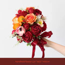 Flowerva Dark Red Wedding Welcome Floral Arrangement Shooting Background Road Guide Simulation Flower