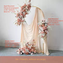 Flowerva Milk Coffee Color Wedding Floral Arrangement Simulation Floral Props Ornaments Arch Wall Hanging Road Guide Flower Bouquet