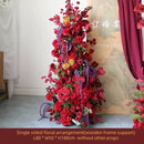 Flowerva Dark Red Wedding Welcome Floral Arrangement Shooting Background Road Guide Simulation Flower