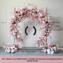 Flowerva Pink Circular Arch Floral Art Wedding Party Background Wall Hanging Road Guide Simulation Flower Arrangement