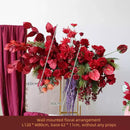 Flowerva Dark Red Wedding Welcome Floral Arrangement Shooting Background Road Guide Simulation Flower