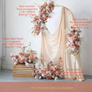 Flowerva Milk Coffee Color Wedding Floral Arrangement Simulation Floral Props Ornaments Arch Wall Hanging Road Guide Flower Bouquet