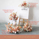 Flowerva Milk Coffee Color Wedding Floral Arrangement Simulation Floral Props Ornaments Arch Wall Hanging Road Guide Flower Bouquet