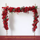 Flowerva Dark Red Wedding Welcome Floral Arrangement Shooting Background Road Guide Simulation Flower