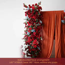 Flowerva Dark Red Wedding Welcome Floral Arrangement Shooting Background Road Guide Simulation Flower