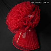 Seductive Crimson Ruffled Fabric Bouquet