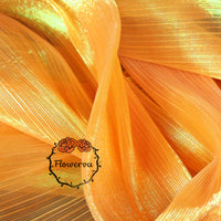 Tissu Organza plissé à Texture sirène Orange, décoration de mariage, conception de robe de mariée