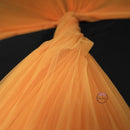 Orange Great Pleated Organza Crinkle Fabric 6324