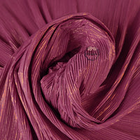 Flowerva Rose Purple Hot Gold Stamping Wrinkle Pleating Texture Fabric Wedding Decoration