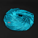 Peacock Blue Pearl Yarn Texture Pleated Fabric Wedding Style Stage Decoration