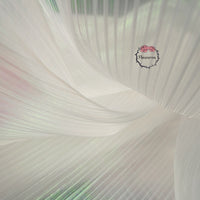 Phantom White Mermaid Texture Pleated Organza Fabric Wedding Decoration Wedding Dress Design