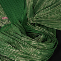 Décoration de mariage de tissu de texture de plissement de ride d'estampillage d'or chaud vert