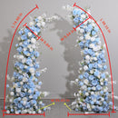 New Rose Ox Horn Frame Simulated Flower Art Wedding Background Decoration Simulated Flower Church Window Exhibition Hall Arch Layout 5D Ox Horn Flower