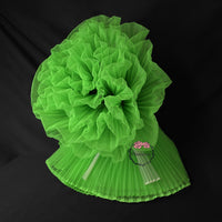 Grass Green Great Pleated Organza Crinkle Fabric 6324