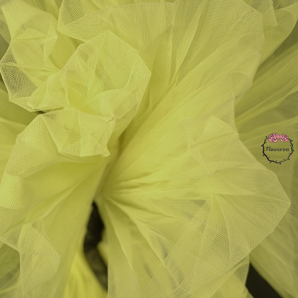 Bright And Eye-Catching Bright Yellow Pleated Fabric Bouquet