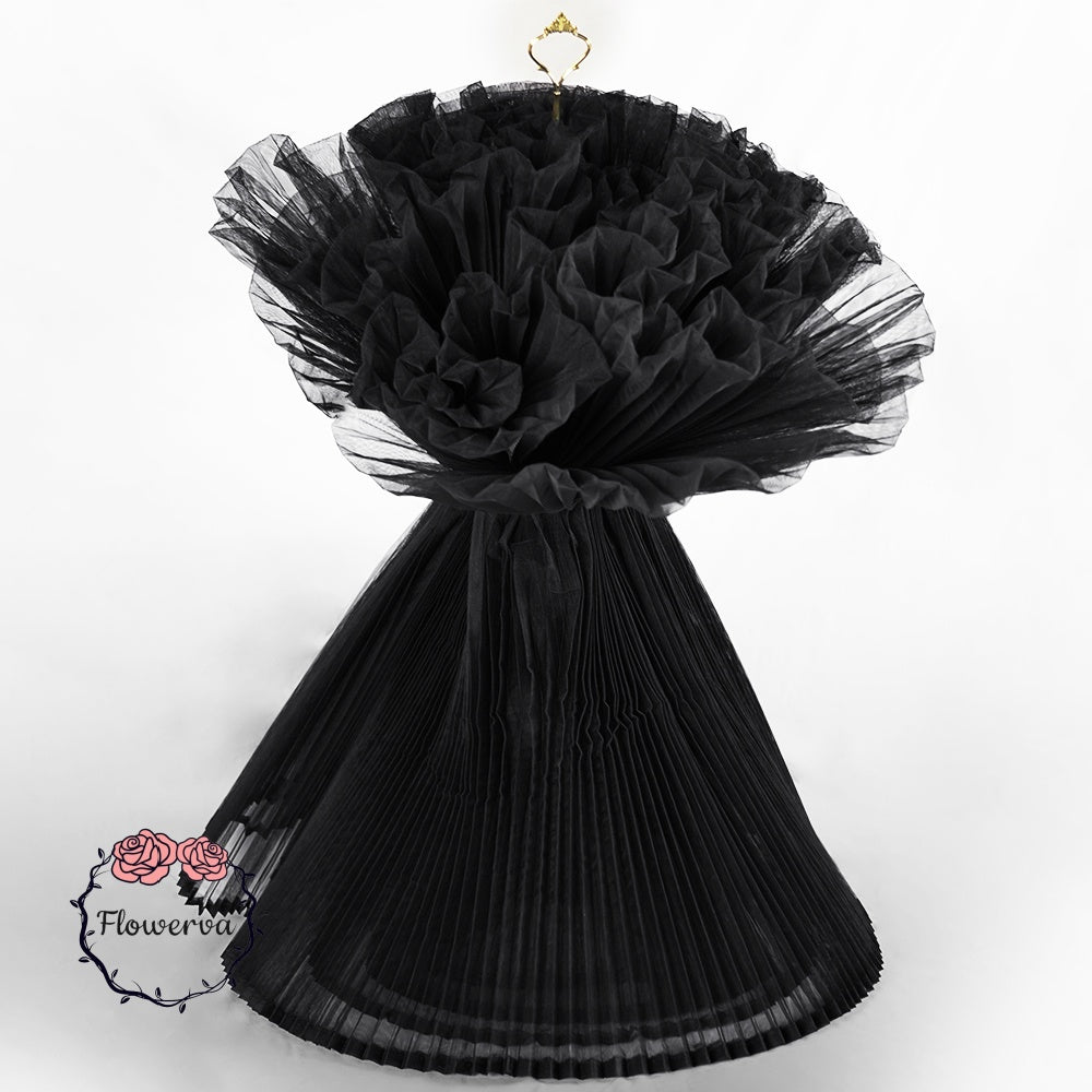 Midnight Queen Wrinkled Fabric Bouquet