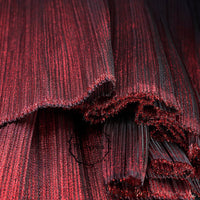 Obsidian Red Metal Pearl Yarn Texture Wrinkle Fabric Wedding Style Stage Decoration Floral Fabric