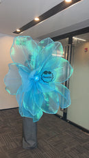 Flowerva Phantom Light Blue Handmade DIY Organza Decorate Flower