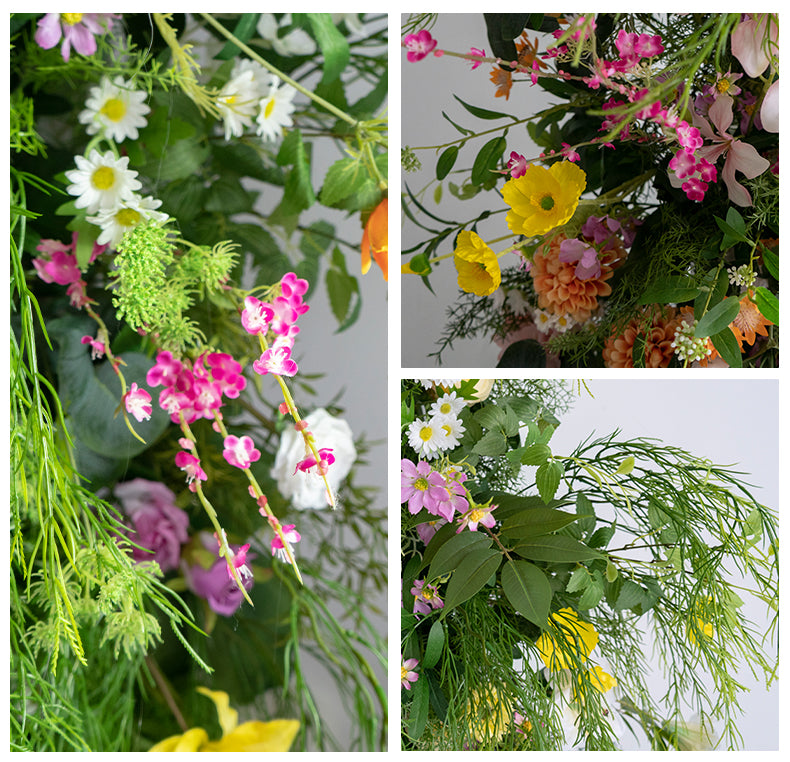 Arc en corne de taureau série forêt pastorale, décoration de fond pour événement de mariage, Art floral simulé