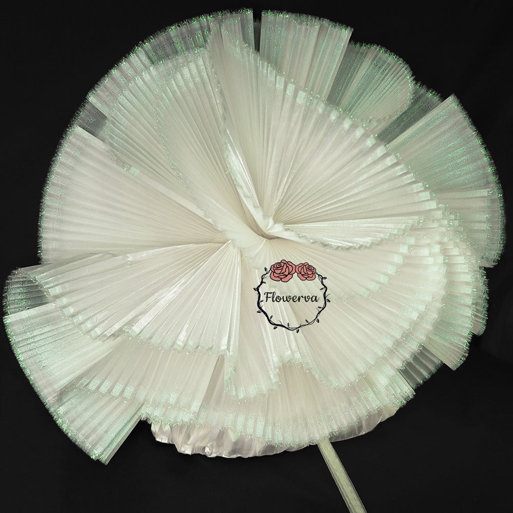 Flowerva – tissu blanc nacré brillant, décoration de scène de mariage
