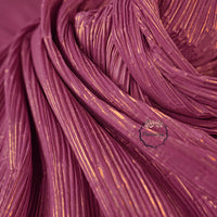 Rose Purple Hot Gold Stamping Wrinkle Pleating Texture Fabric Wedding Decoration