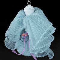 Clear Sky Blue Great Pleated  Organza Crinkle Fabric 6324