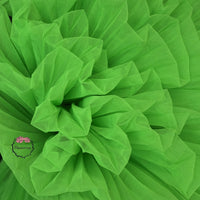 Vibrant Grass Green Pleated Fabric Bouquet