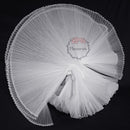 White Great Pleated Organza Crinkle Fabric 6324