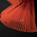 Honey Love Orange Red Pleated Fabric Bouquet