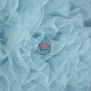 Clear Sky Blue Great Pleated  Organza Crinkle Fabric 6324