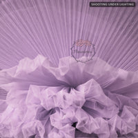 Grand tissu froissé en organza plissé violet clair 6324