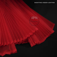 Big Red Great Pleated Organza Crinkle Fabric 6324