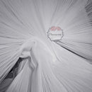 White Great Pleated Organza Crinkle Fabric 6324