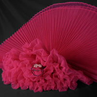 Rose Red Pleated Fabric Bouquet