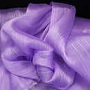 Tissu de style pour robe de mariée à texture plissée brillante violette