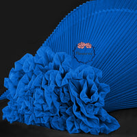 Bouquet en tissu plissé Enchanteresse bleu Klein
