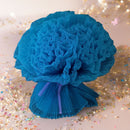 Bouquet En Tissu Plissé Enchanteresse Bleue