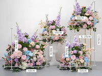 Flowerva Pastoral Style Simulated Flower Arrangement Set Purple Outdoor Decorative Arrangement