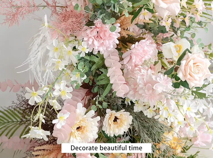 Flowerva – décoration florale simulée, arc en corne, décoration de fond de mariage