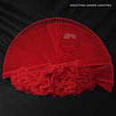 Big Red Great Pleated Organza Crinkle Fabric 6324