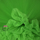 Vibrant Grass Green Pleated Fabric Bouquet