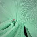 Aqua Green Great Pleated Organza Crinkle Fabric 6324