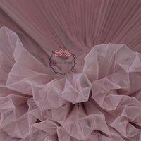 Lotus Root Pink Great Pleated Organza Crinkle Fabric 6324