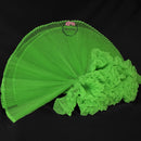 Vibrant Grass Green Pleated Fabric Bouquet